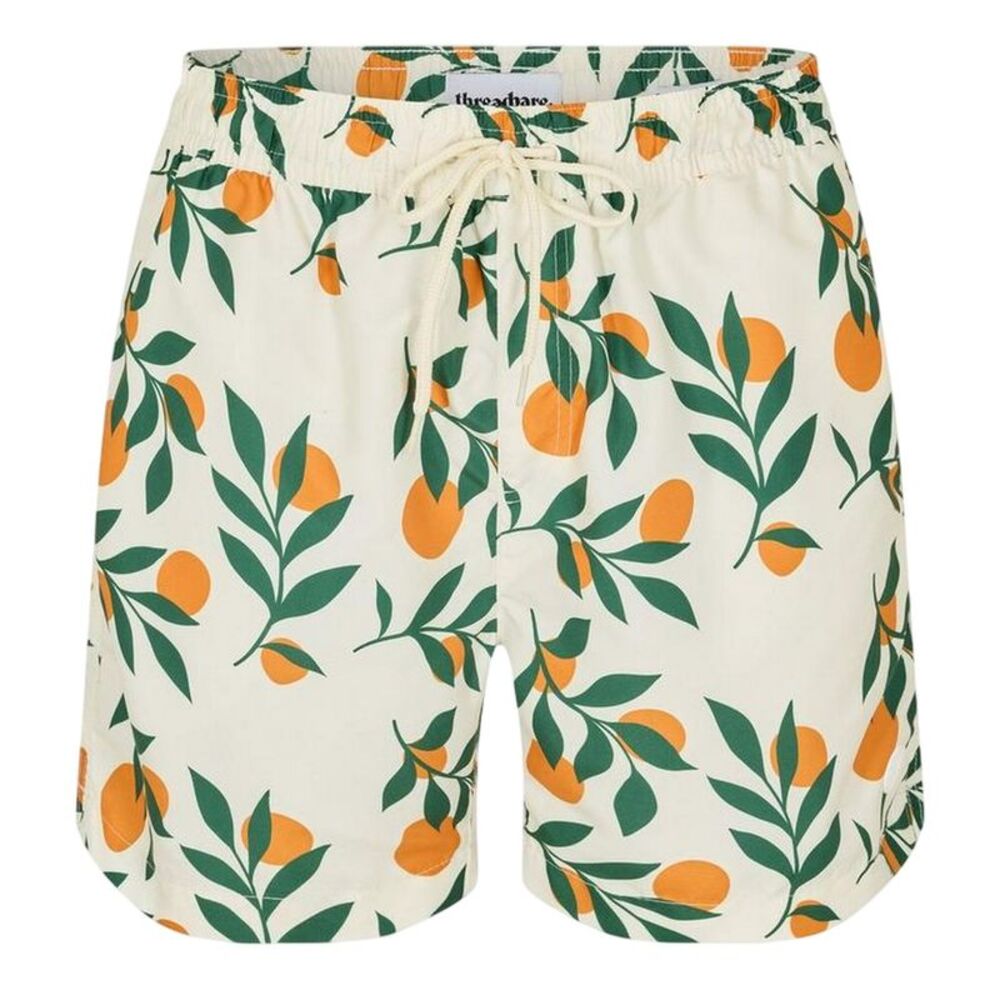 Threadbare Mens Ripen Regular Swim Shorts / Cream